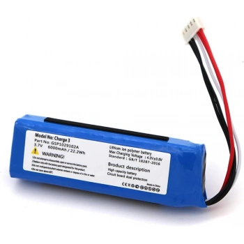 Sertec Jbl Charge 3 Uyumlu 3.7v 6000 Mah Soketli Batarya