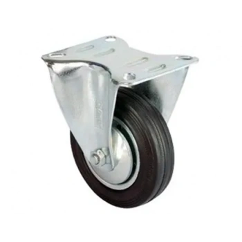 Servis Tekeri - Tablalı Siyah Sabit - Çap 80 Mm