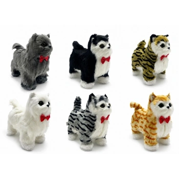 Sesli Hareketli Yürüyen Peluş Kedi Alk3389