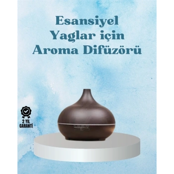 Sessiz Çalışan Aromaterapi Difüzörü – 4 Zaman Ayarlı, 7 Renkli Işık Seçeneği