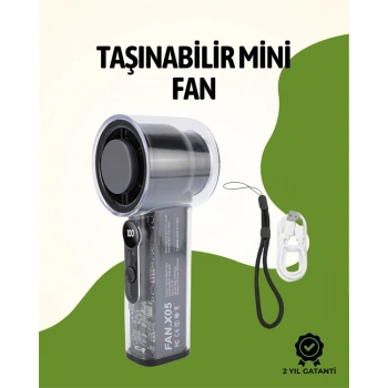 Sessiz Çalışan Taşınabilir Fan | Dijital Göstergeli | 100 Kademeli Hız Ayarı