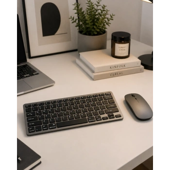 Sessiz Kullanım Sunan Bluetooth Klavye Mouse Seti Çoklu Cihaz Uyumlu