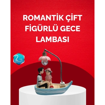 Sevgililer Günü İçin Romantik Çift Figürlü Dekoratif Gece Lambası