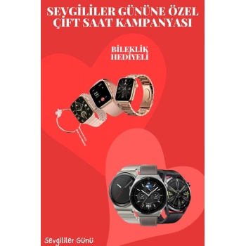 Sevgiliye Özel Yeni Nesil Akıllı Saat Çiftlere Özel Kampanya Çift Saatleri
