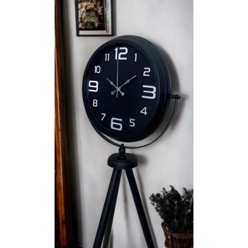 Siyah Zarafet Tripod Ayaklı Saat