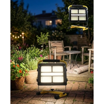 Solar Enerjili Led Kamp Feneri 4 Modlu Ayarlanabilir Açılı Güçlü Aydınlatma