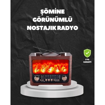 Solar Şarjlı Şömine Işıklı Bluetooth Hoparlör – Radyo, Usb, Tf Kart Destekli