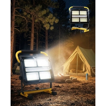 Solar Ve Usb Şarjlı Güçlü Led Çalışma Lambası Ayarlanabilir Açılı Kamp Feneri