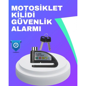 Su Geçirmez Alarm Disk Kilidi Motosiklet Scooter Bisiklet Güvenlik