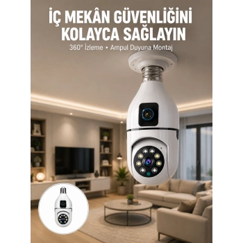 Tak Çalıştır Ampul Kamera – Full Hd 1080p Kablosuz Güvenlik Çözümü Yeni Nesil