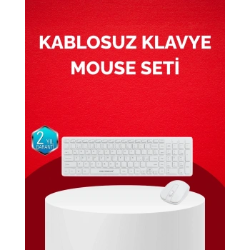 Tam Boy Kablosuz Klavye Mouse Seti - Gelişmiş Bağlantı Ve Sessiz Performans