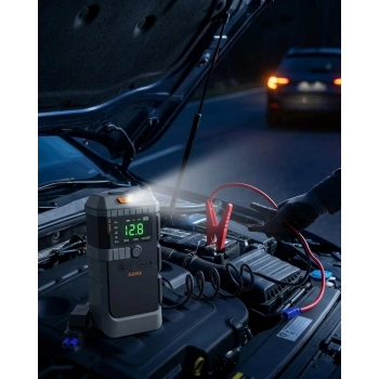 Taşınabilir Akü Takviye Cihazı Araç Çalıştırma Ve Dijital Hava Kompresörü Çok Amaçlı Güç Ünitesi