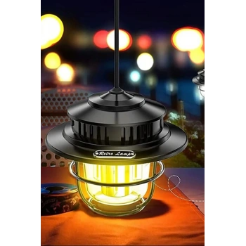 Taşınabilir Retro Fener Su Geçirmez Dış Mekan Güçlü Led Kamp Bahçe Feneri Dekor