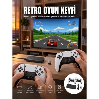 Taşınabilir Retro Oyun Çubuğu Kablosuz Oyun Kolu Seti Yeni Nesil