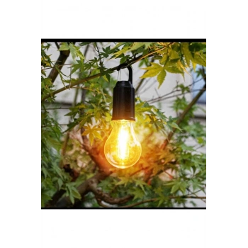 Taşınabilir Şarjlı Led Ampül Outdoor Kamp Bahçe Lambası 10w Askılı Kırılmaz Led Işık