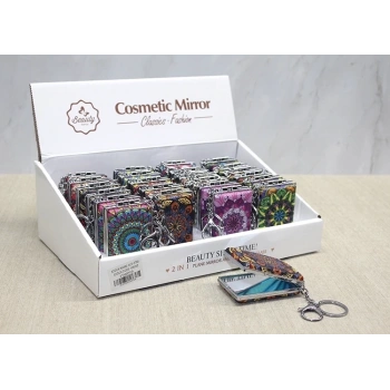 Taşlı El Aynası Anahtarlık Alk3768