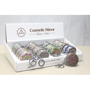 Taşlı El Aynası Anahtarlık Alk3771