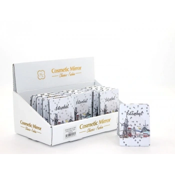 Taşlı İstanbul Tasarımı El Aynası İnce Model 13