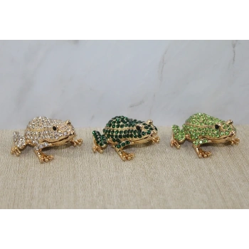 Taşlı Minik Figür - Kurbağa Model 2