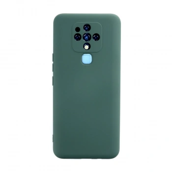 Tecno Camon 16 Kılıf Nano İçi Kadife Silikon - Koyu Yeşil