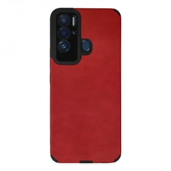 Tecno Pova Neo Kılıf Loop Deri Silikon - Kırmızı