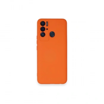 Tecno Pova Neo Kılıf Nano İçi Kadife Silikon - Turuncu