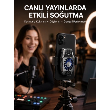 Telefon Soğutucu Fan Güçlü Hava Akışı İle Etkili Soğutma