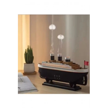 Titanic Gemi Hava Nemlendirici Işıklı Fonksiyonlu Buhar Makinesi Kumandalı