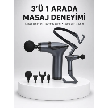 Titreşimli Şarjlı Masaj Aleti 3in1 Fonksiyonel Çok Amaçlı Model Yeni Nesil