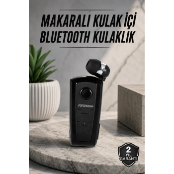 Tüm Telefonlara Uyumlu Mikrofonlu Titreşimli Makaralı Bluetooth Kulakiçi Kulaklık