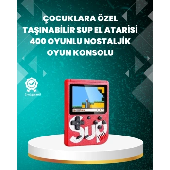 Tv Çıkışlı Mini Retro El Konsolu 400 Oyunlu