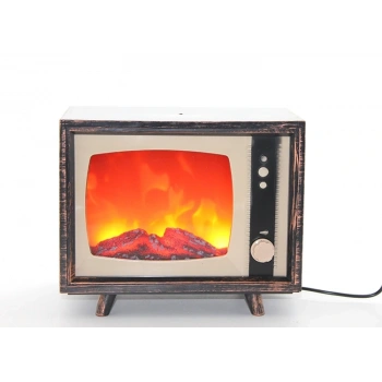 Tv Tasarımlı Ledli Şömine Lamba