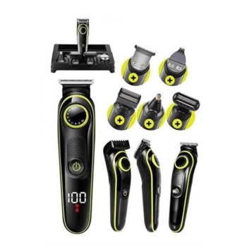 Unısex Çok Fonksiyonlu Bakım Seti Led Göstergeli Tıraş Makinesi Saç Sakal Vücut