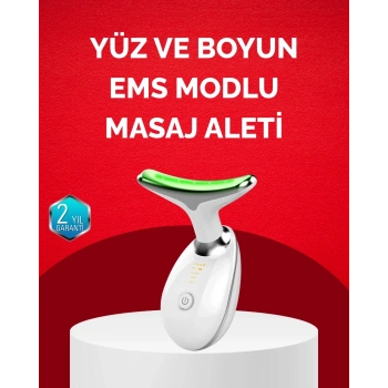Usb Şarjlı Led Işık Terapili Yüz Boyun Bakım Cihazı