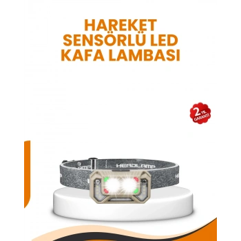 Uzun Menzilli Sensörlü Led Kafa Lambası Kamp Ve Yürüyüş