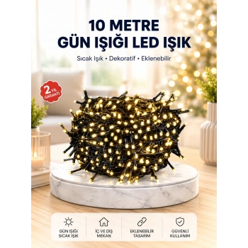 Uzun Ömürlü Led Teknolojili 10 Metre Şık Işıklı Süsleme Seti