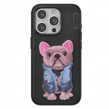 Venco Apple İphone 15 Pro Cute Desenli Kapak - Siyah