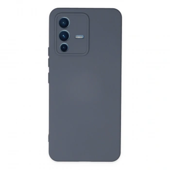 Vivo V23 5g Kılıf Nano İçi Kadife Silikon - Gri