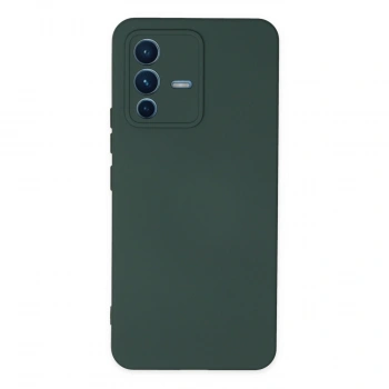 Vivo V23 5g Kılıf Nano İçi Kadife Silikon - Koyu Yeşil