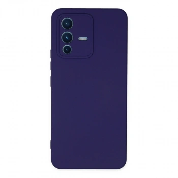 Vivo V23 5g Kılıf Nano İçi Kadife Silikon - Mor