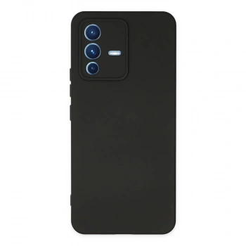 Vivo V23 5g Kılıf Nano İçi Kadife Silikon - Siyah