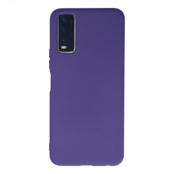 Vivo Y11s Kılıf Nano İçi Kadife Silikon - Mor