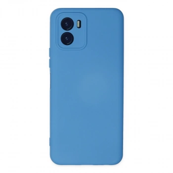 Vivo Y15s Kılıf Nano İçi Kadife Silikon - Mavi