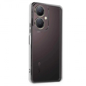 Vivo Y27 Kılıf Razer Lensli Silikon - Gümüş