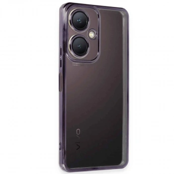 Vivo Y27 Kılıf Razer Lensli Silikon - Mor