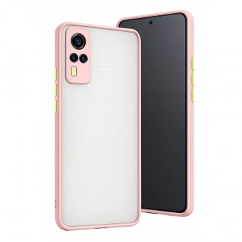 Vivo Y53s Kılıf Montreal Silikon Kapak - Pembe