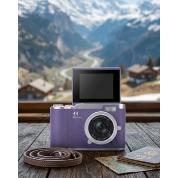 Vlog Kamera 4k Video 48 Mp Otomatik Odaklı Flip Ekranlı
