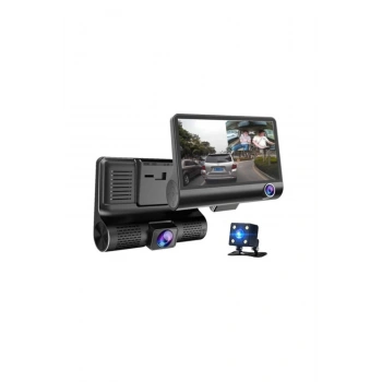 Vothoon Araç Içi Kamera Gece Görüşlü 3 Kameralı 4 Inç 1080p Yol Kayıt Kamerası Geri Vites