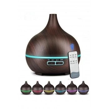 Vothoon Hava Nemlendirici 7 Led Işıklı Aromatik Oda Kokusu 550 Ml Kahve Aroma Difüzörü Buhar Makinası
