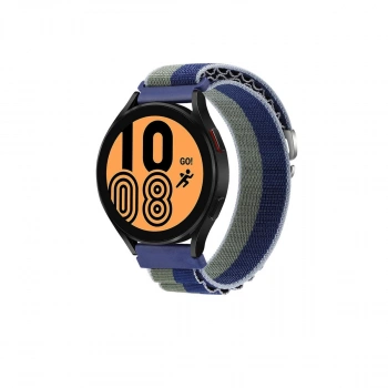 Watch 22mm Kr410 Kumaş Kordon (saat Değildir) - Lacivert-yeşil